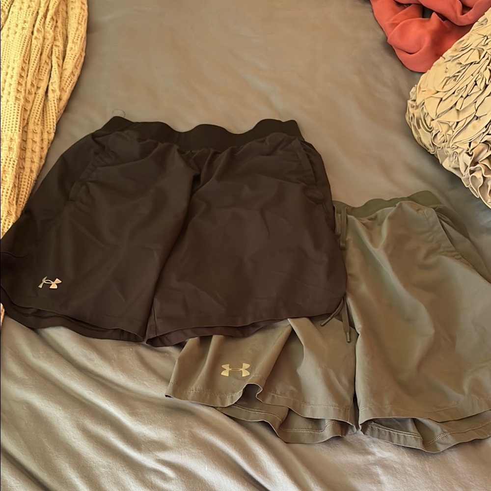 Under Armour Black and Gray Performance Shorts